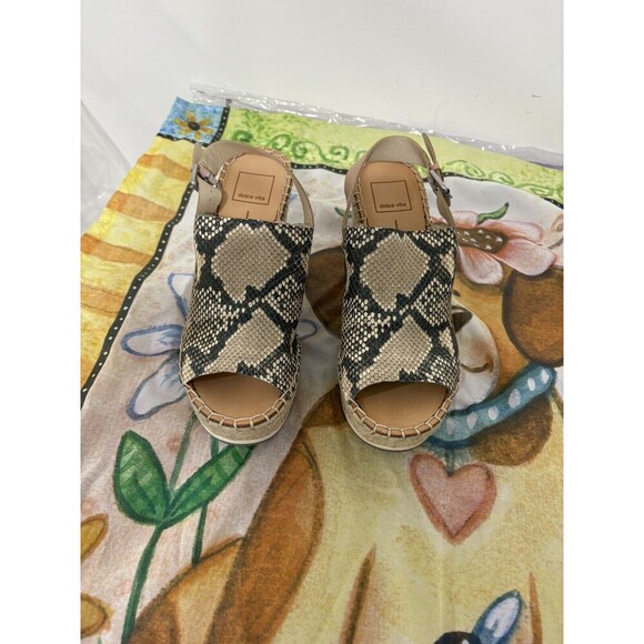 Dolce Vita Shan Esapdrille Snake Skin Platform Size 8 New without box - Picture 1 of 16